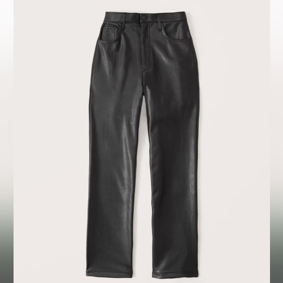 Abercrombie & Fitch Vegan Leather the 90s straight ultra high rise - Picture 3 of 3